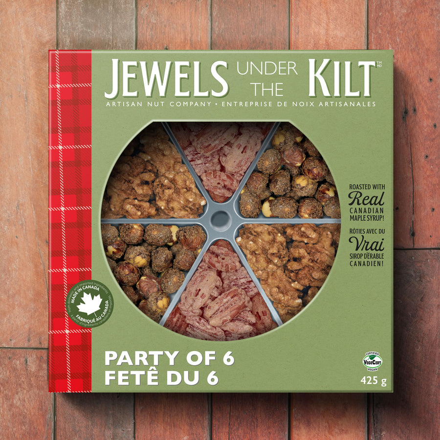 Jewels Under the Kilt, Party of 6, Red Tartan 6/425g