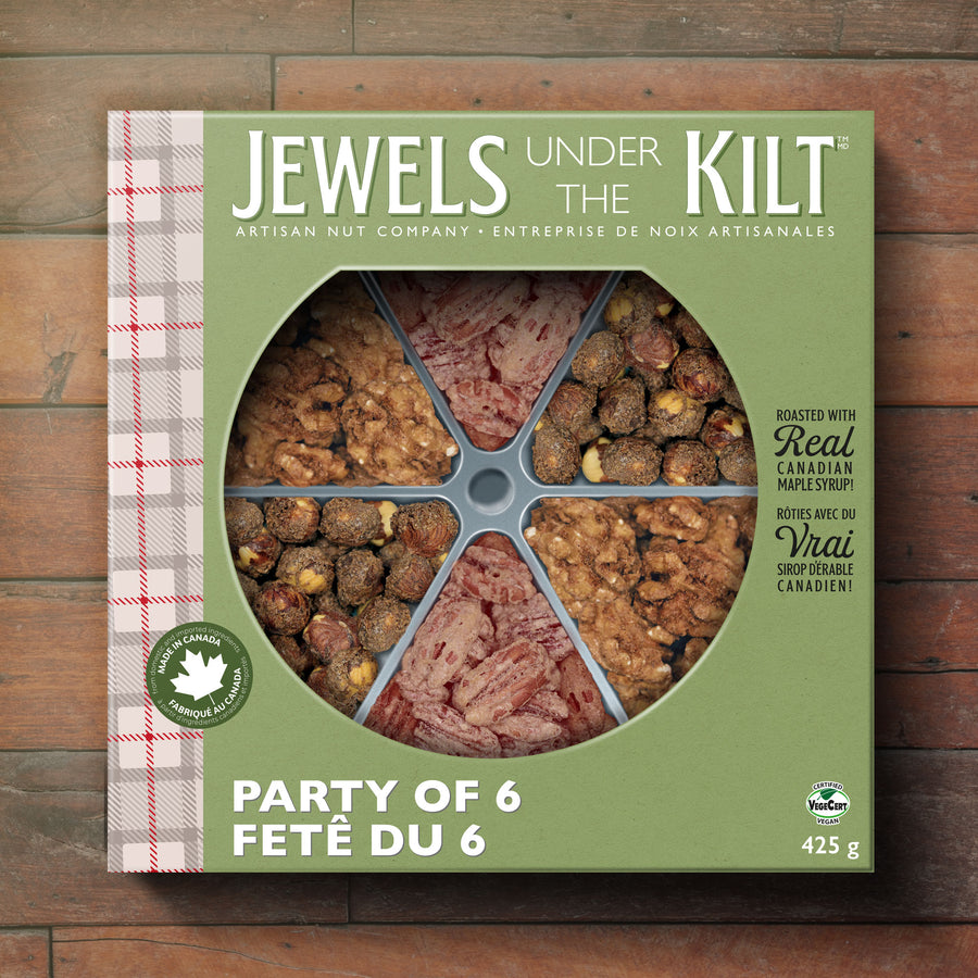 Jewels Under the Kilt, Party of 6, Brown Tartan 6/425g