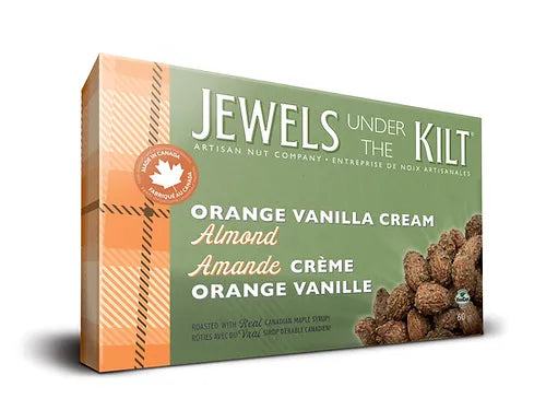 Jewels Under the Kilt, Orange Vanilla Cream Almonds 6/115g