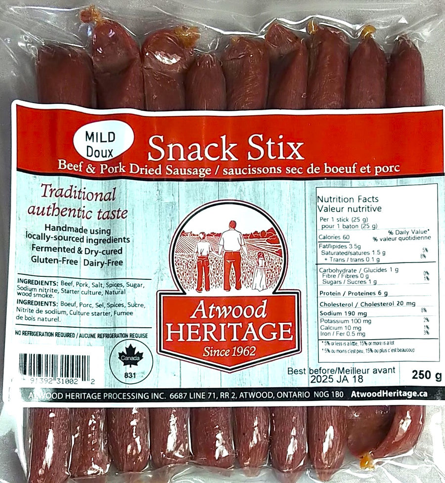 Atwood Heritage 10 Stick Meat Snack Mild 8/250g