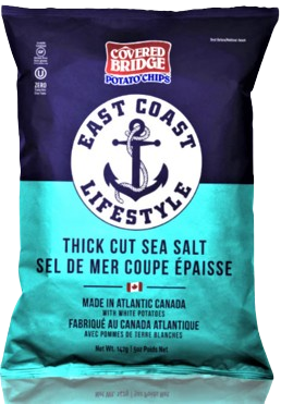 Covered Bridge Chips East Coast Thick Cut Sea Salt 12/142g