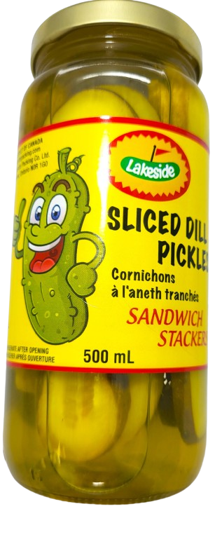 Lakeside Sliced Dill Pickles 12/500ml