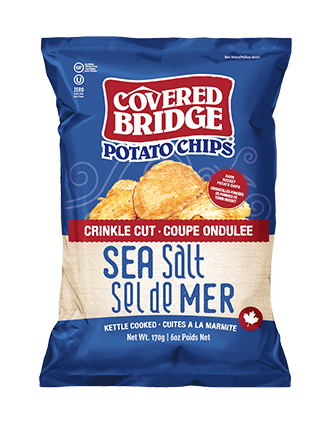 Covered Bridge Chips Crinkle Cut Sea Salt 12/170g