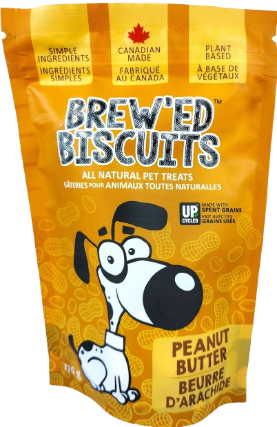 Brew'ed Biscuit Peanut Butter Dog Treat 12/170g