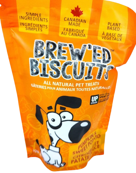 Brew'ed Biscuits Pumpkin Sweet Potato Dog Treat 12/170g