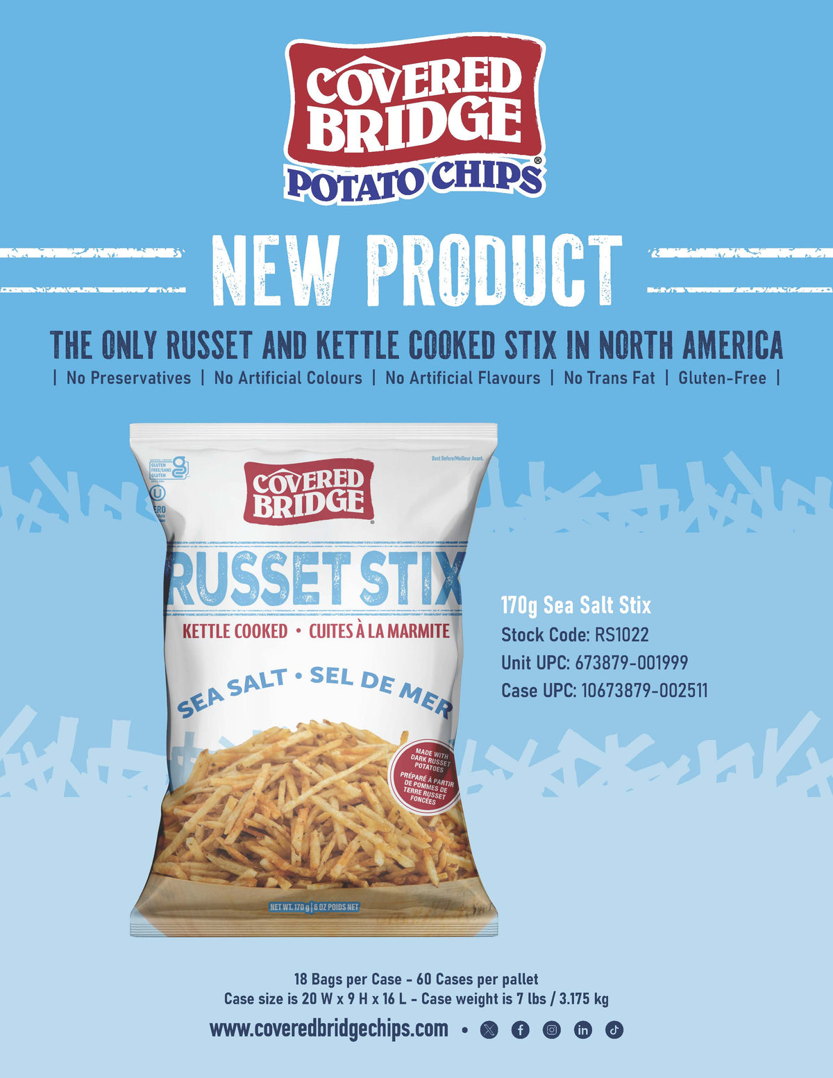 Covered Bridge Russet Stix 18/170g