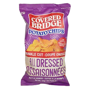 Covered Bridge Chips All Dressed Crinkle Cut  12/170g