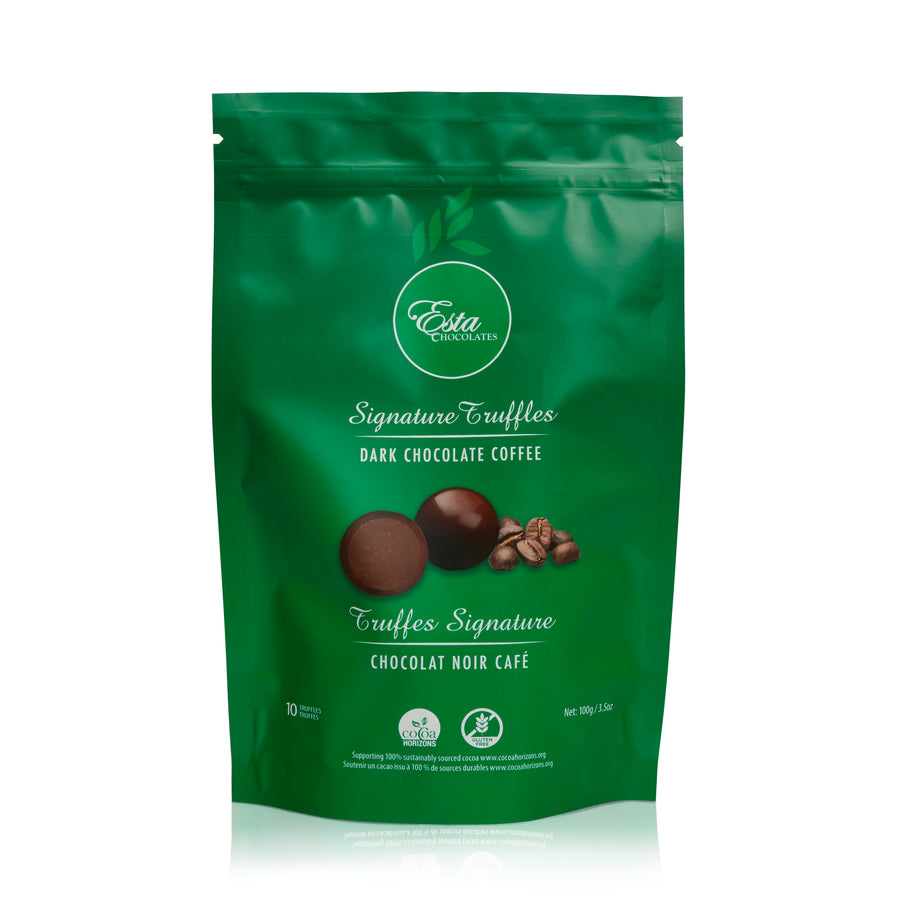 Esta 10 Pieces Chocolate Truffles 12/100g Dark Chocolate Coffee