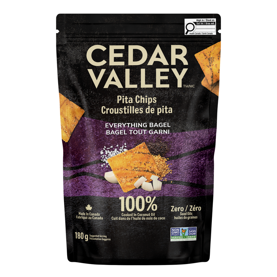 Cedar Valley Pita Chips Everything Bagel 12/180g