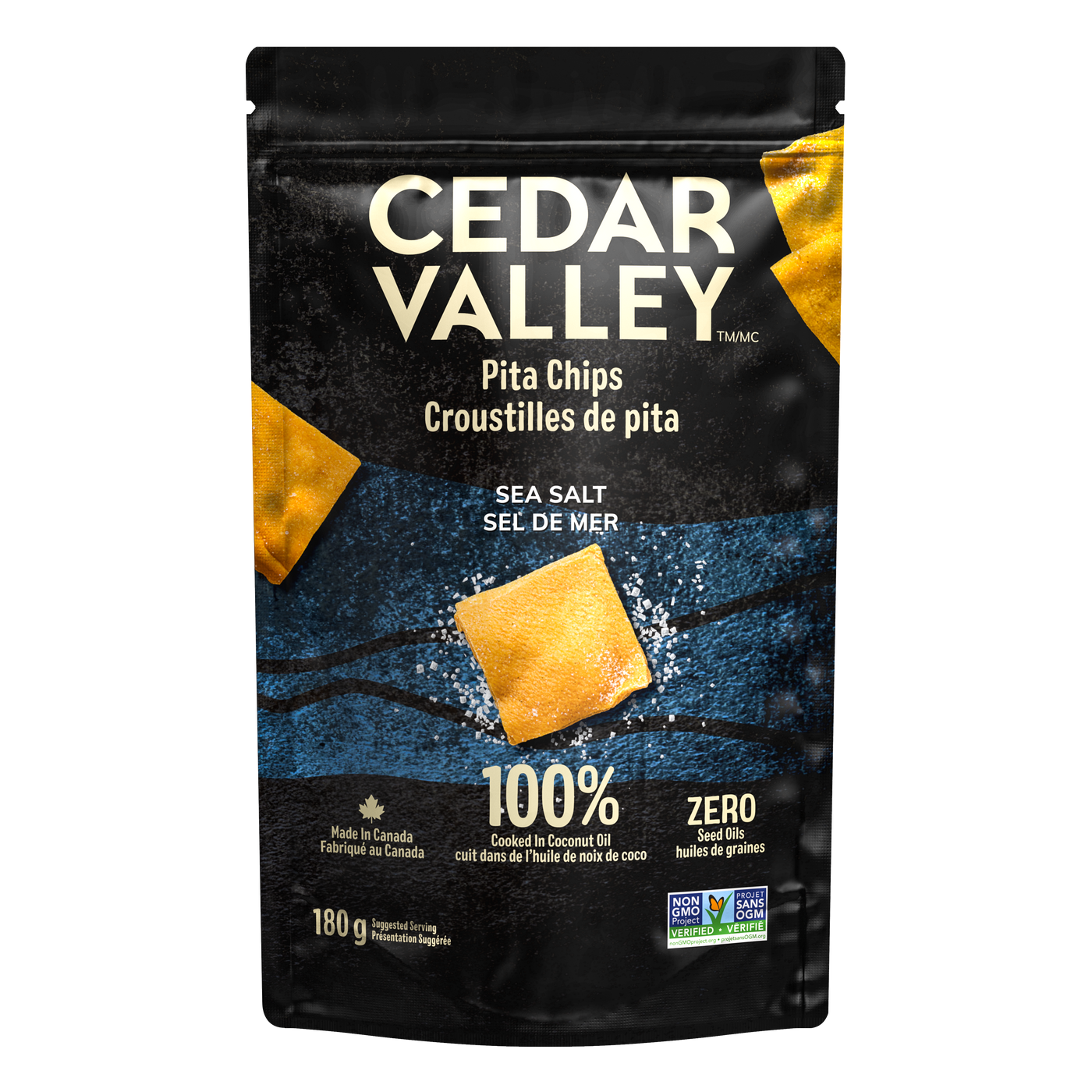 Cedar Valley Pita Chips Sea Salt 12/180g