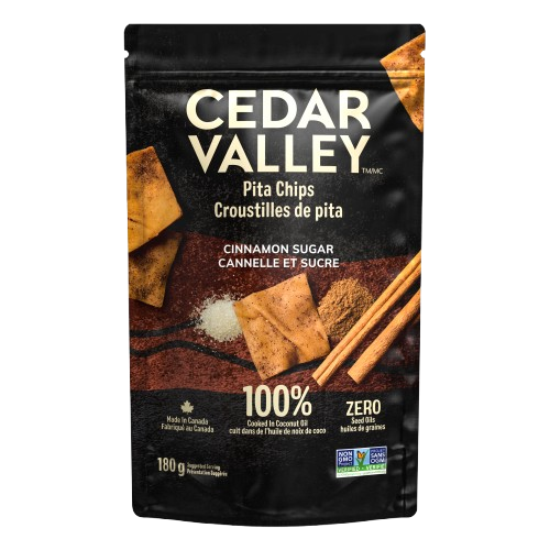Cedar Valley Pita Chips Cinnamon Sugar 12/180g