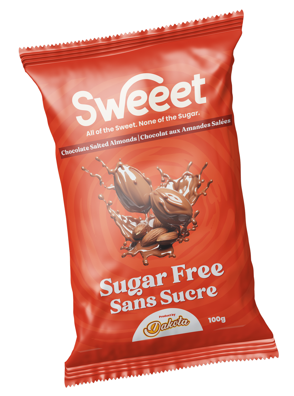 SWEEET Sugar Free Chocolate Salted Almonds 10/80g