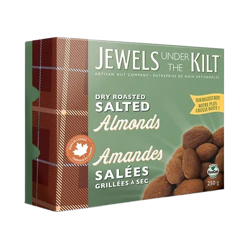 Jewels Under the Kilt Plain Roasted Almonds 5/250g