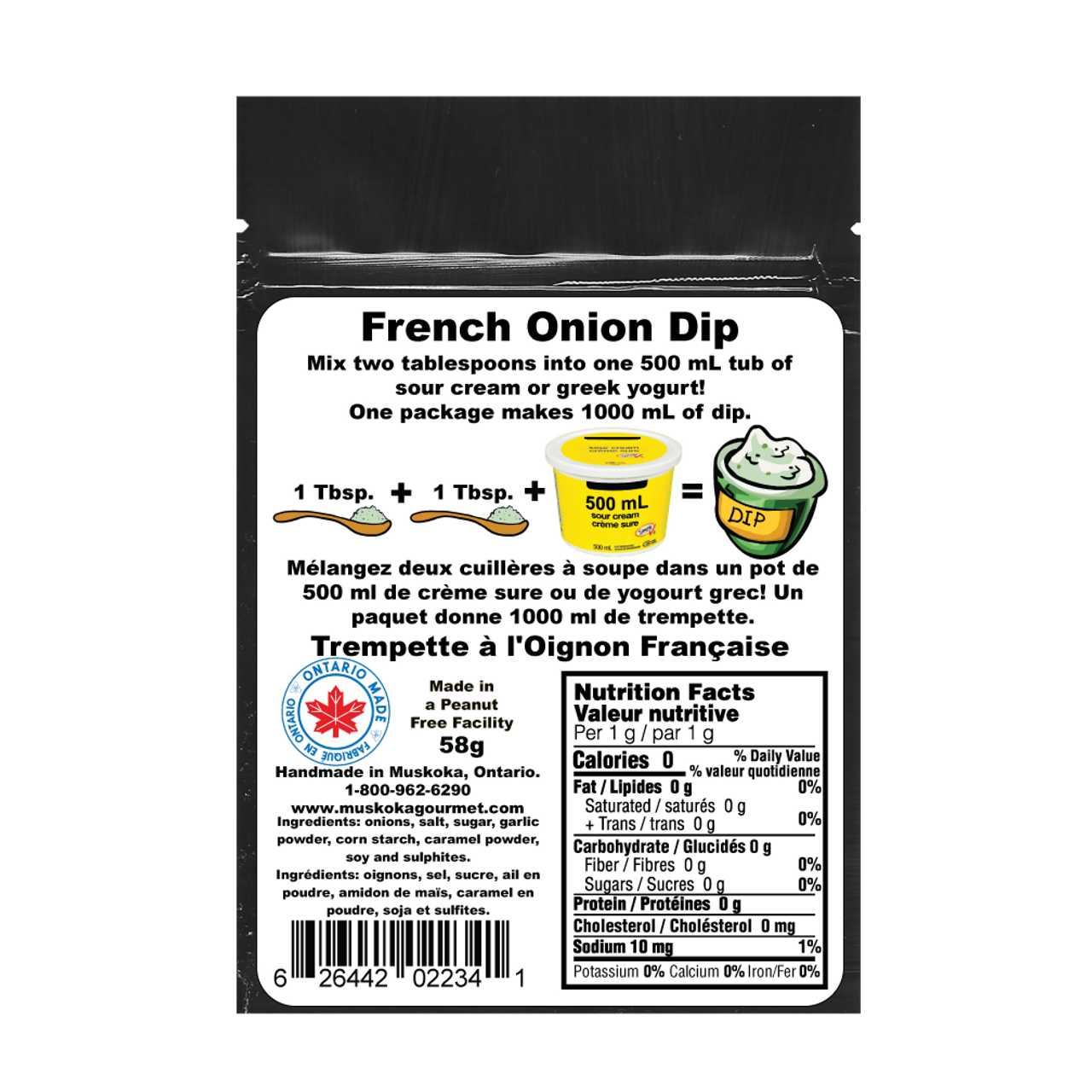 Muskoka Gourmet Dip Mix French Oinion 16/56g
