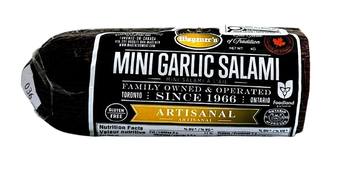Wagener's Mini Garlic Salami 320g Average Wt. Priced per Piece