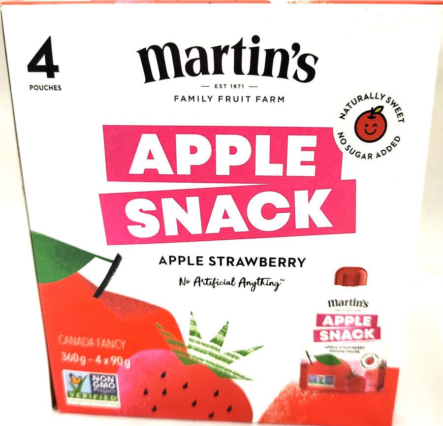 Martin's Apple Snacks Apple Strawberry 10/4 Packs