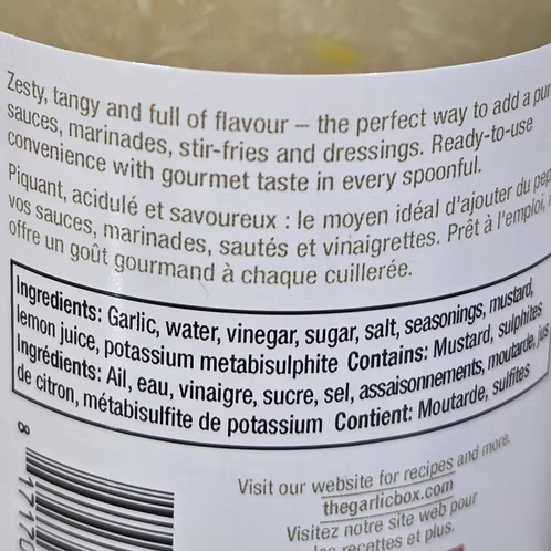 Garlic Box Canadian Minced Garlic 12/200g