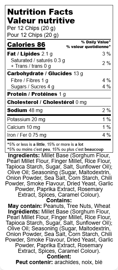 Not Ordinary Chips 16/85g Millet Popped Chips BBQ