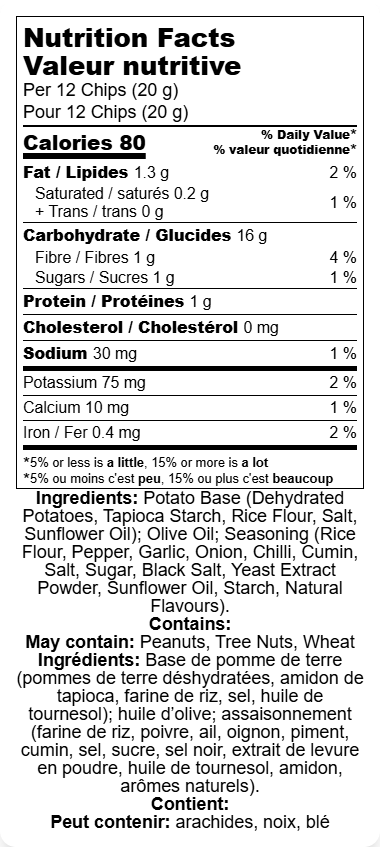 Not Ordinary Chips 16/85g Potato Popped Chips Indian Masala