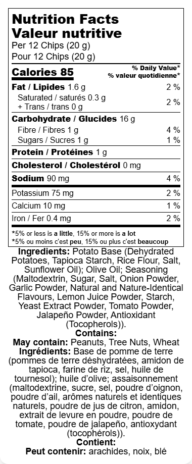 Not Ordinary Chips 16/85g Potato Pop Chips Saucy Jalapeno