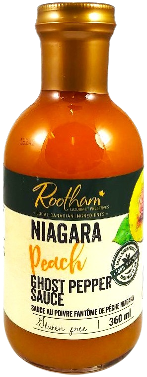 Rootham Niagara Peach Ghost Pepper Sauce 12/360 ml