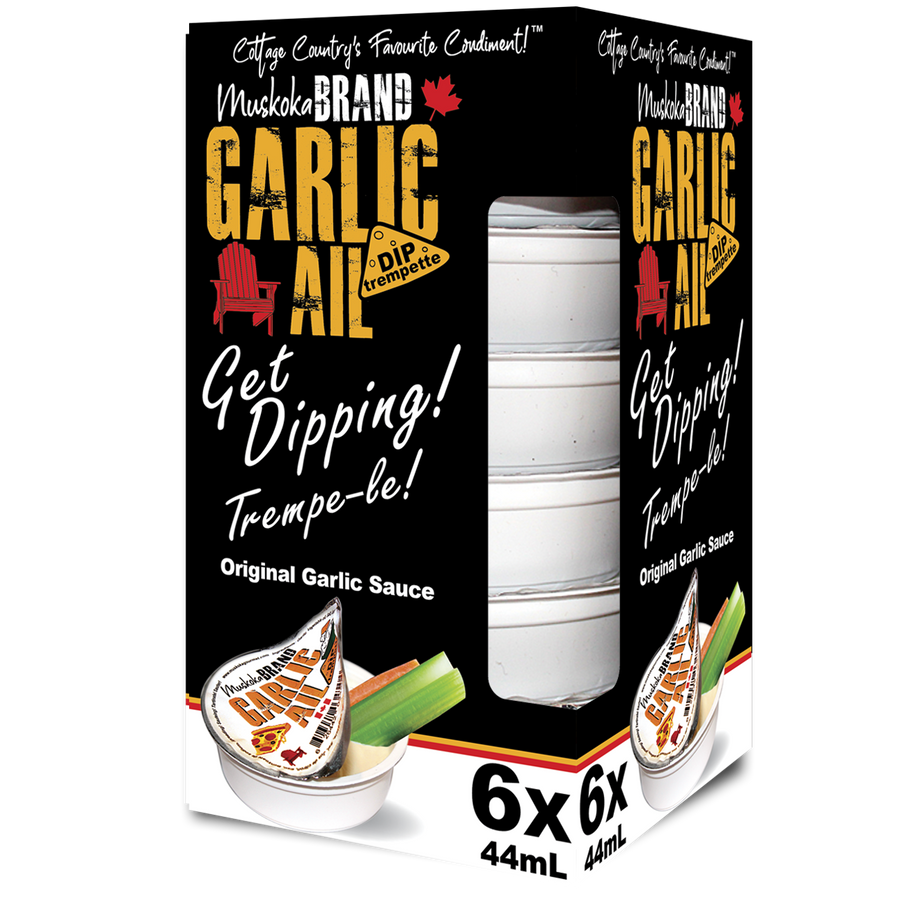 Muskoka Gourmet Dip Cups Original Garlic 6/6/44ml