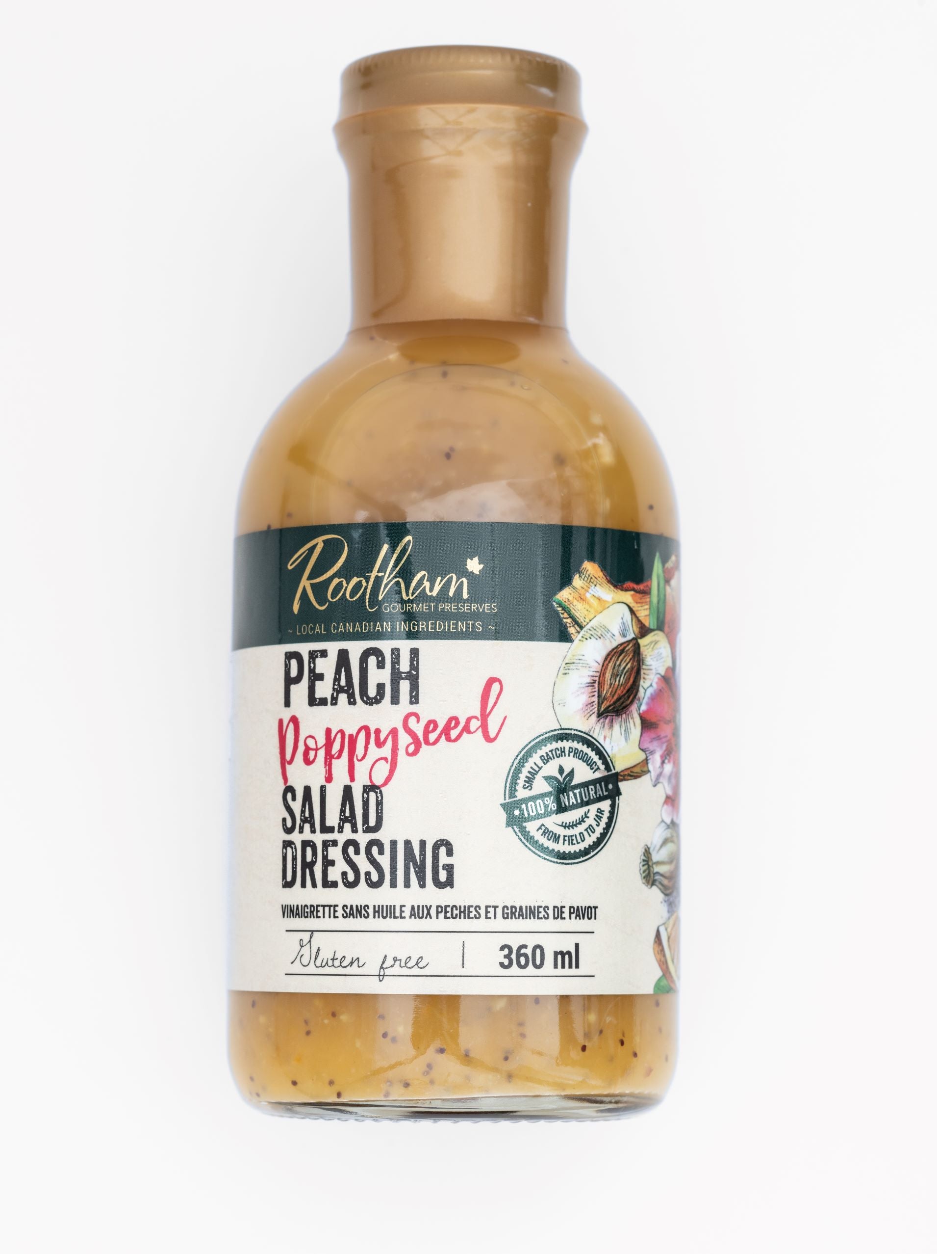 Rootham Peach Poppyseed Dressing 12/360ml