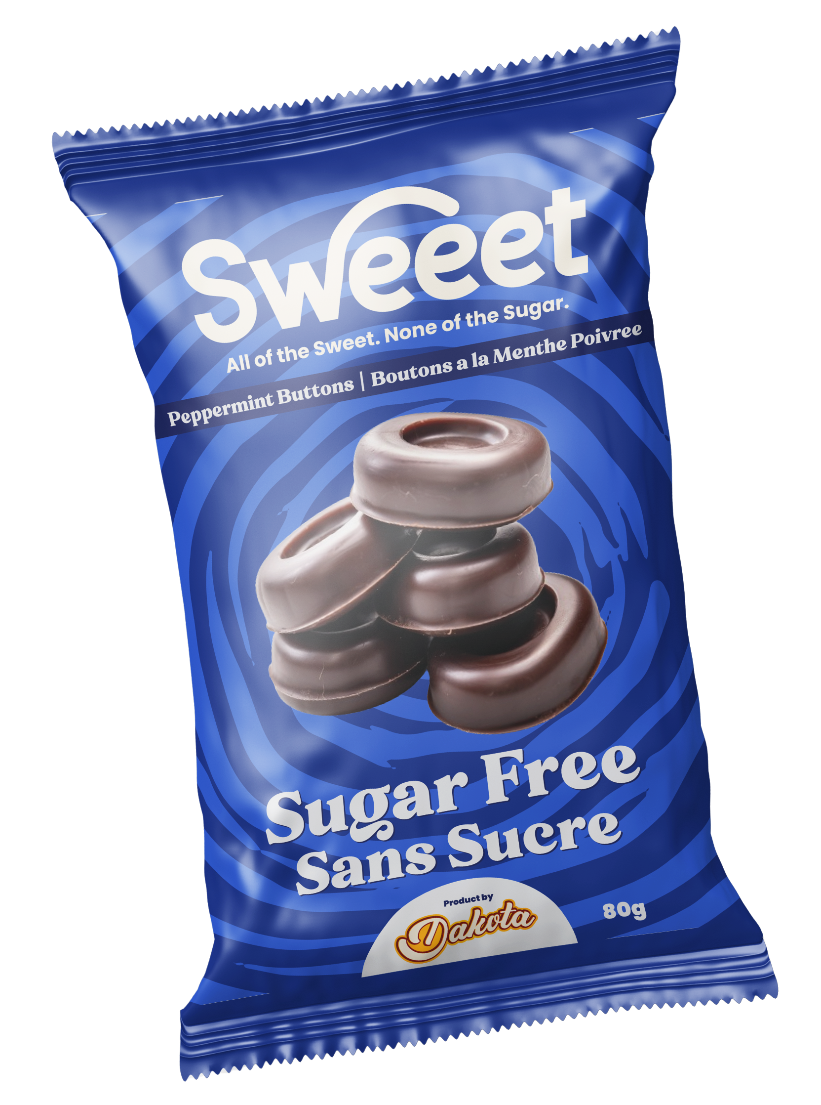 SWEEET Sugar Free Peppermint Buttons 10/80g