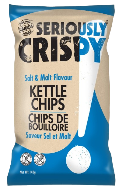 Seriously Crispy 12/142g Sea and Malt Chips