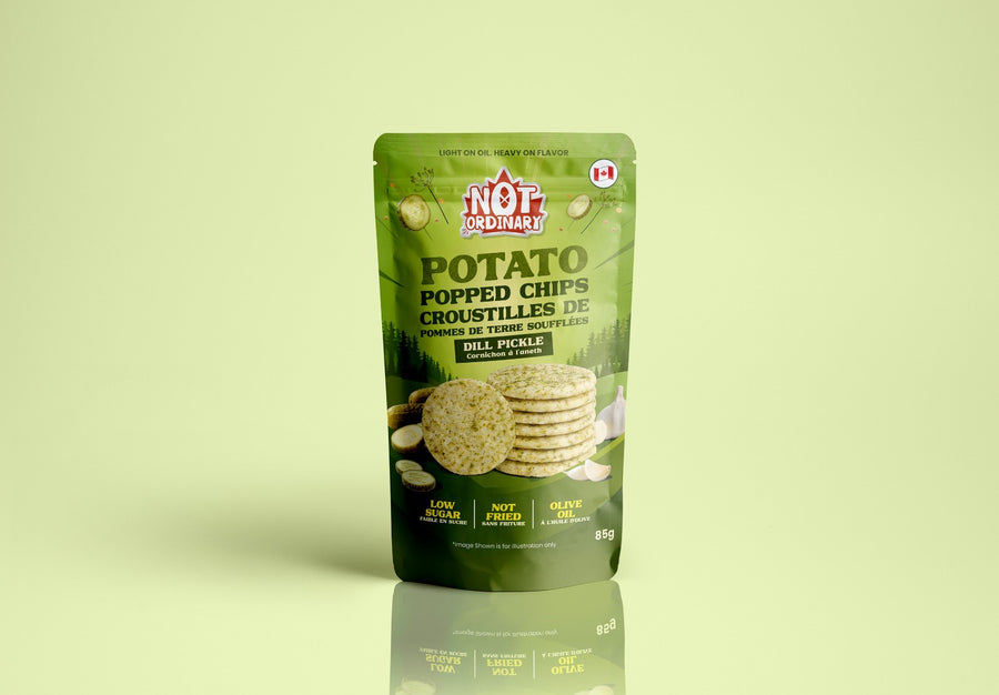 Not Ordinary Chips 16/85g Potato Popped Chips Dill Pickle