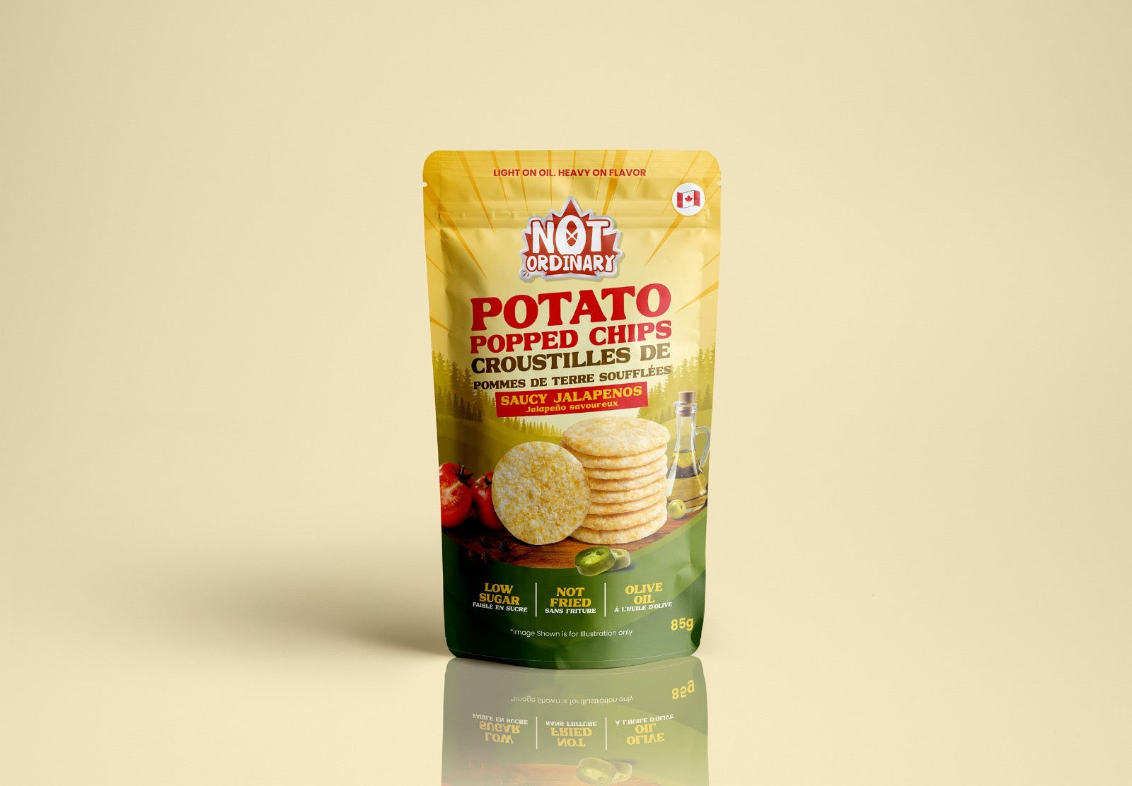 Not Ordinary Chips 16/85g Potato Pop Chips Saucy Jalapeno · Avid