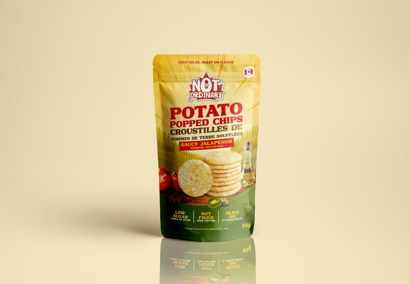 Not Ordinary Chips 16/85g Potato Pop Chips Saucy Jalapeno