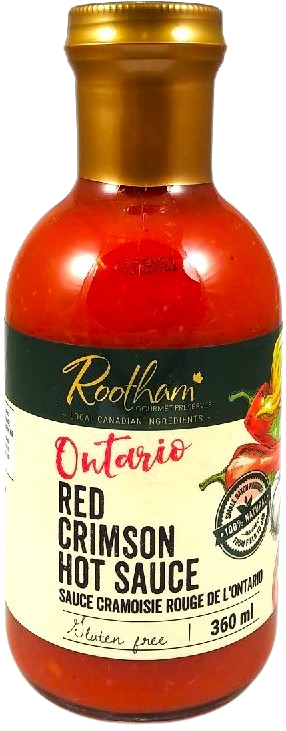 Rootham Ontario Red Crimson Hot Sauce 12/360 ml