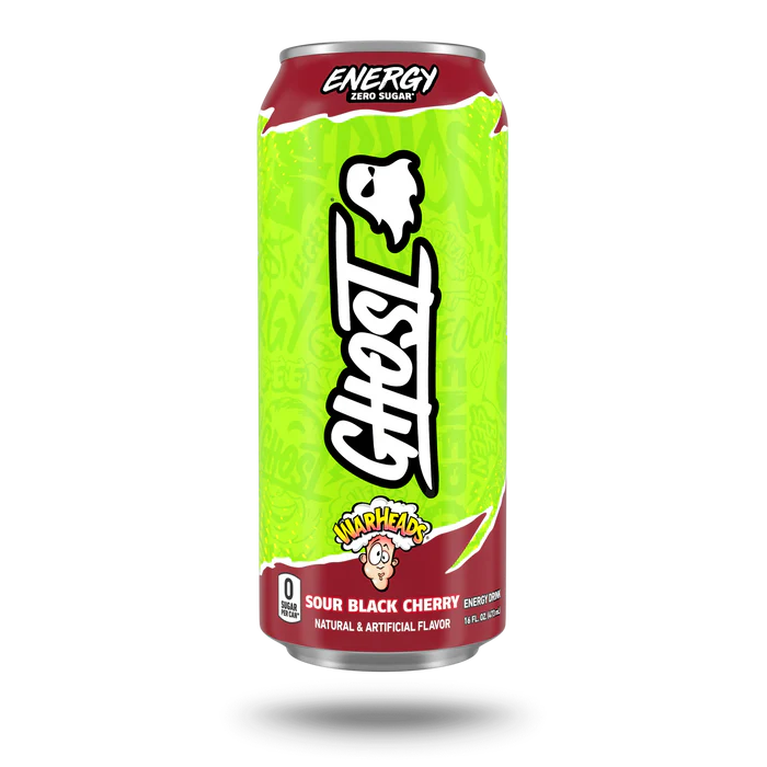 Ghost Energy Drink Warheads Sour Black Cherry 12/473ml