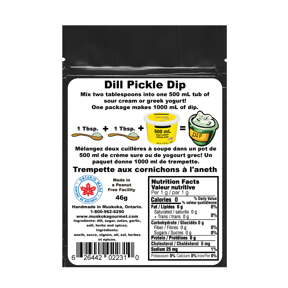 Muskoka Gourmet Dip Mix Dill Pickle 16/46g