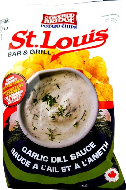 Covered Bridge Chips St Louis Garlic Dill Sauce 12/142g