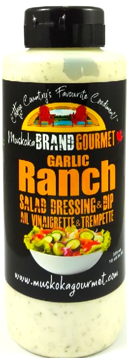 Muskoka Gourmet Garlic Ranch Dressing and Dip 12/355ml