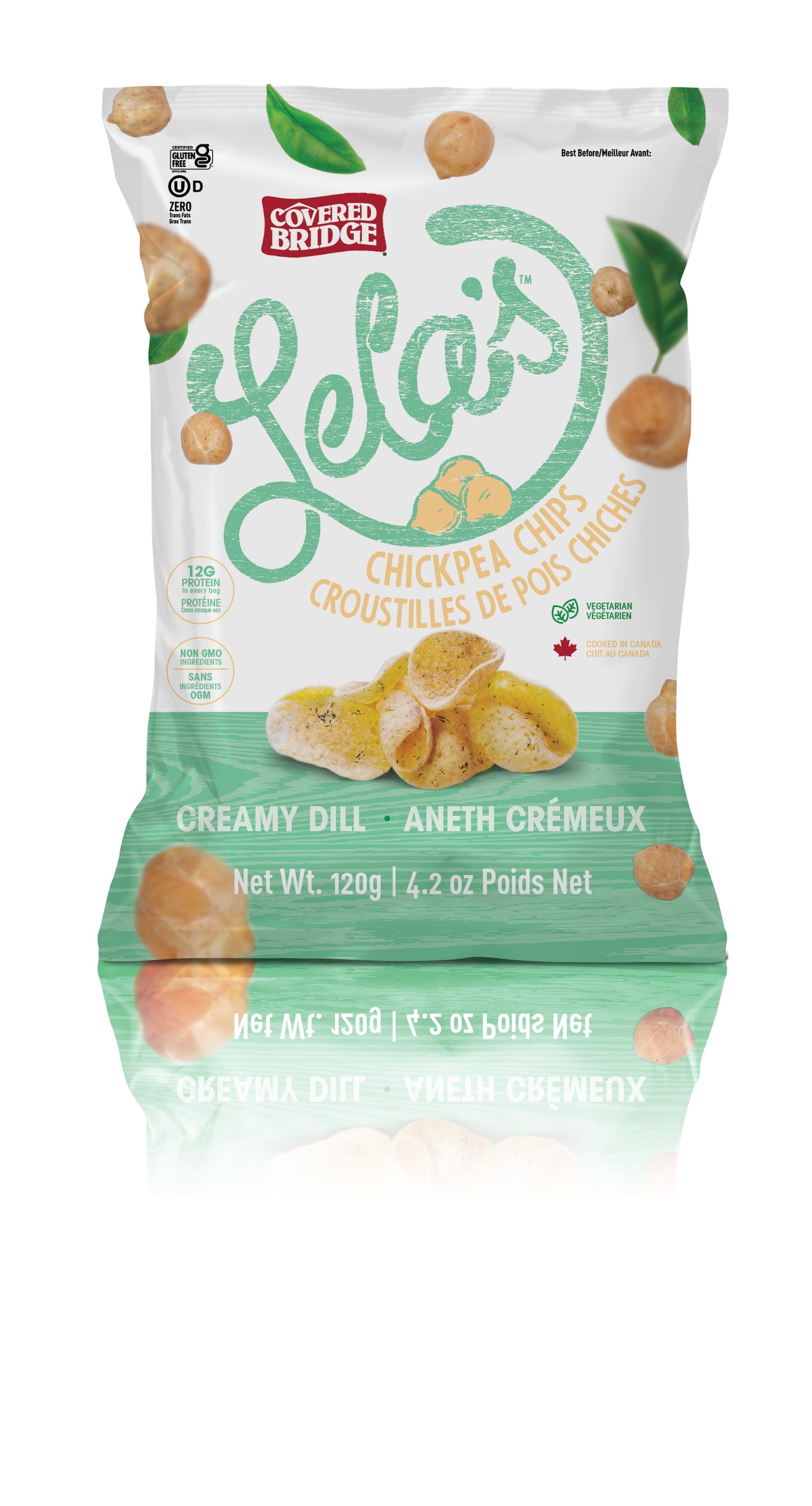 Lela's Chickpea Chips 8/120g Creamy Dill