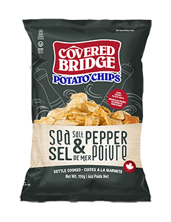 Covered Bridge Sea Salt & Pepper Chips 12/170g