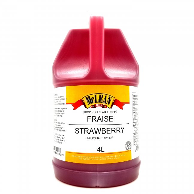 McLean Strawberry milk shake syrup 2/4LT