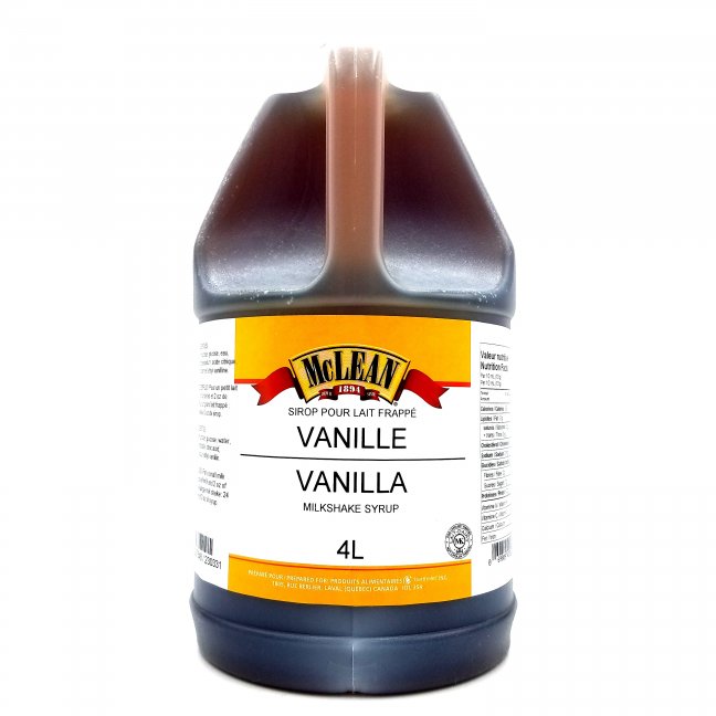 McLean Vanilla Milk Shake Syrup 2/4LT