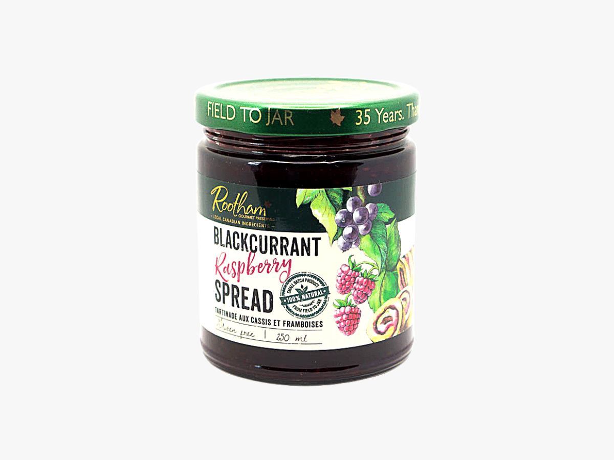 Rootham's Blackcurrent Raspberry Spread 12/250 ml