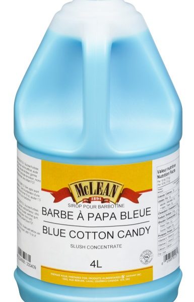 McLean  Blue Cotton Candy Slush Syrup 2/4LT