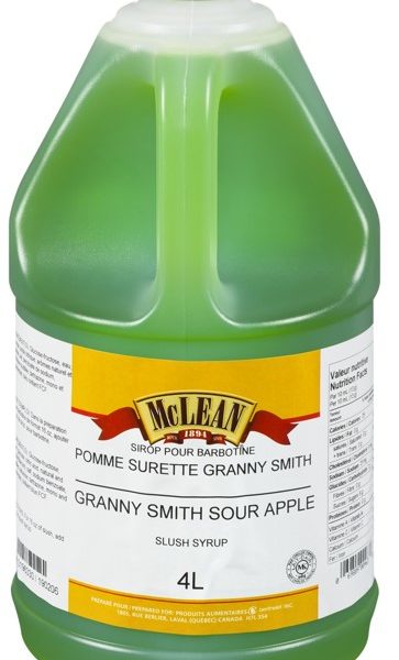 McLean Granny Smith Sour Slush Syrup 2/4LT