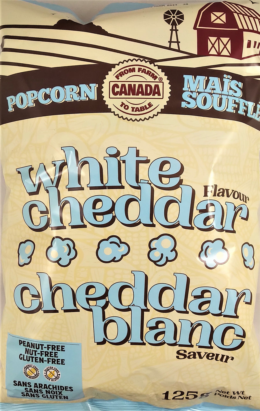 From Farm to Table Popcorn Bold White Cheddar 12/125g