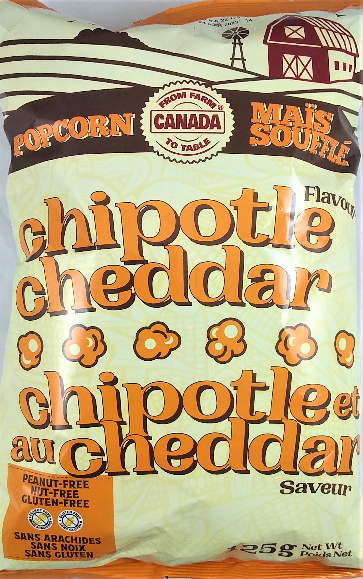 From Farm to Table Popcorn Chipotle Cheddar 12/125g