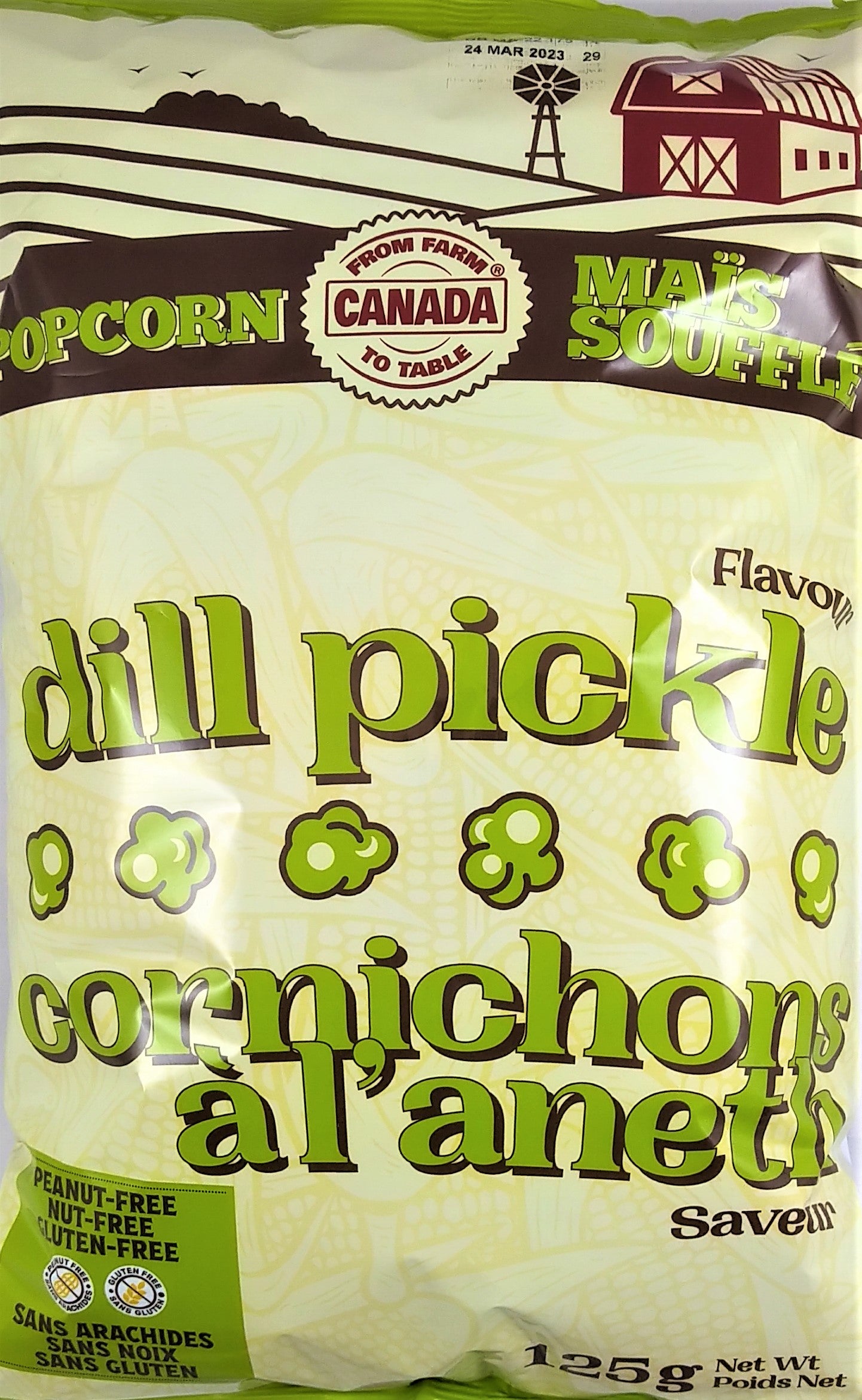From Farm to Table Popcorn Dill Pickle 12/125g
