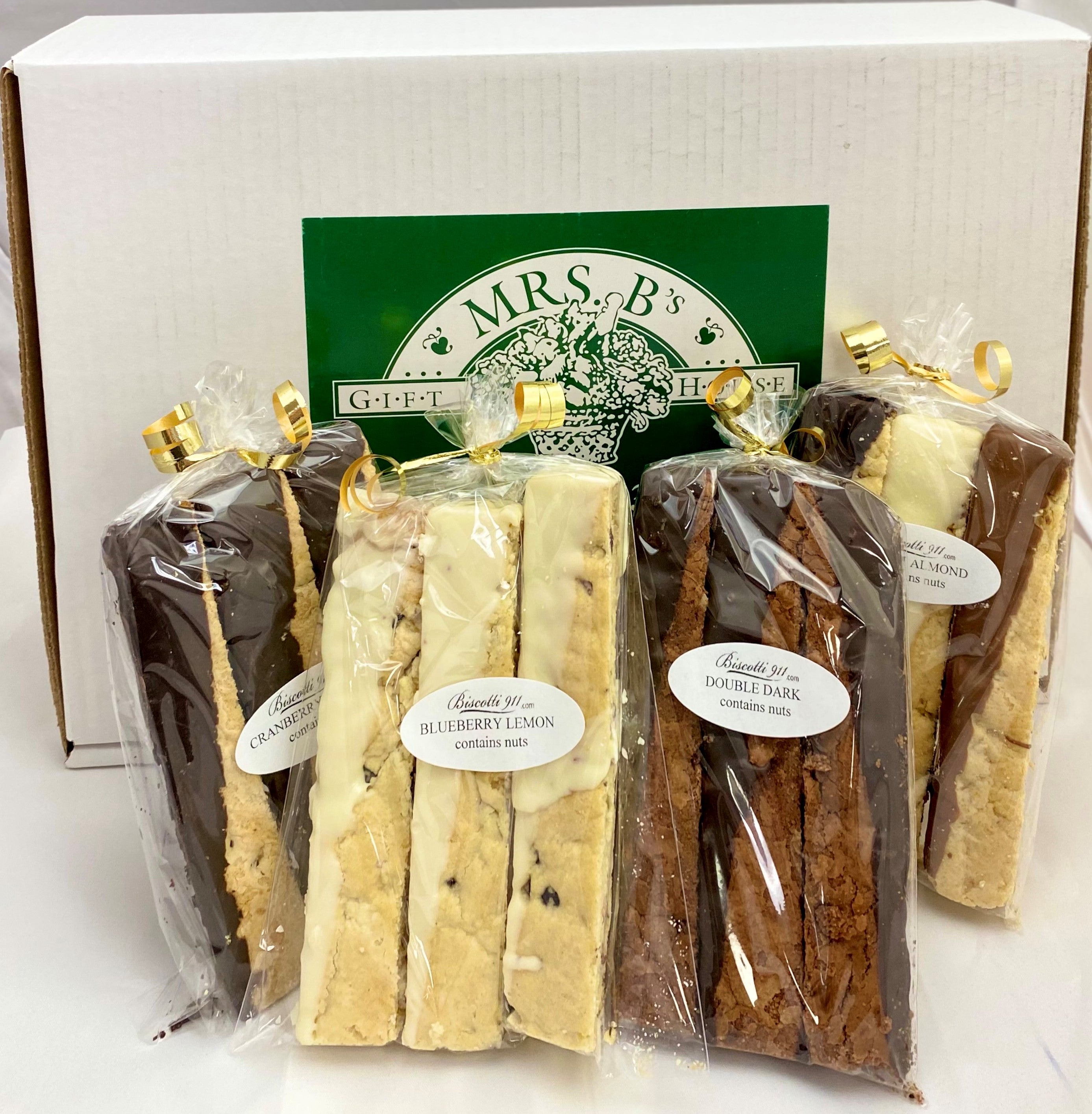 Mrs. B's Biscotti Cranberry Orange Dark Chocolate 12/3pack