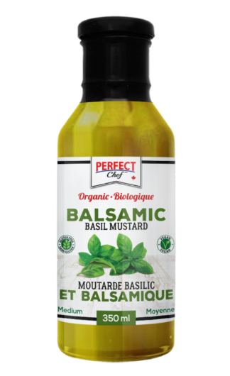 Perfect Chef Balsamic Basil Organic Mustard 6/350 ml