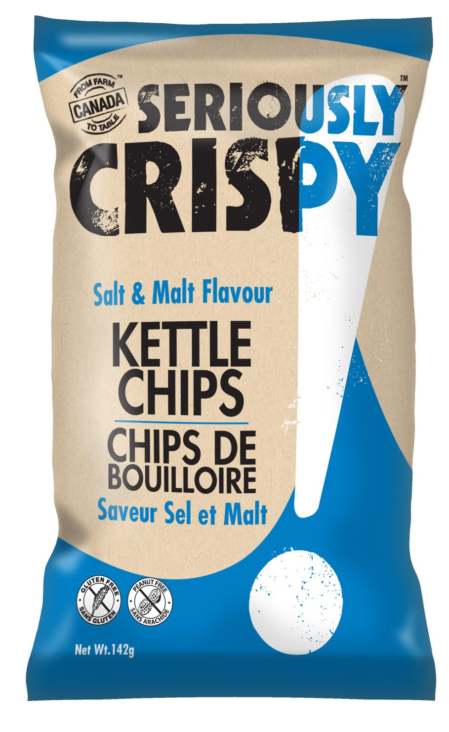 Seriously Crispy 12/142g Sea and Malt Chips